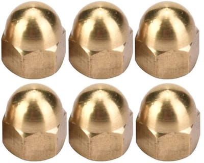 Messing Eikelmoer Kit - Dopmoeren Set - Voertuig Bevestigingsmiddelen - M6 (20 stuks) - Eikelmoeren - Geschikt voor Auto's en Driewielers...