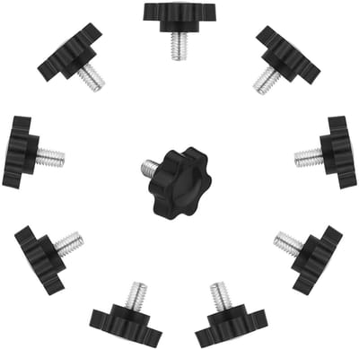 Set van 10 M6 x 10mm Stervormige Schroeven met Plastic Kop voor Mechanische Toepassingen, Vervangingsschroeven en Bevestigingsoplossingen