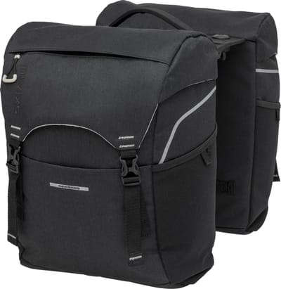 New Looxs Sports Double - Dubbele Fietstas - Ingebouwde Racktime Adapter - Afneembare Fietstas van Waterdicht Polyester - 32 Liter - Zwart