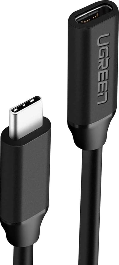 USB-C verlengkabel - male -> female - 3A - 5Gbps - Ondersteunt 4K audio / video - 50 cm