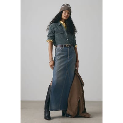 Levi's Long Icon Skirt Blue Taglia: W24 | Maxi gonne Outlet | Donna | Blu
