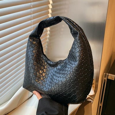 High-end en Modieuze Onderarm Kleine Tas voor Damestassen voor Damestassen voor Nieuwe Niche Casual Geweven Dumpling Tassen Veelzijdige Kleine Draagtassen black