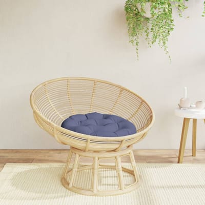 vidaXL - Zitkussen - rond - Ø - 60x11 - cm - oxford - stof - marineblauw