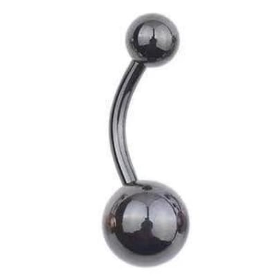 Navel Piercing - Zwart Metallic