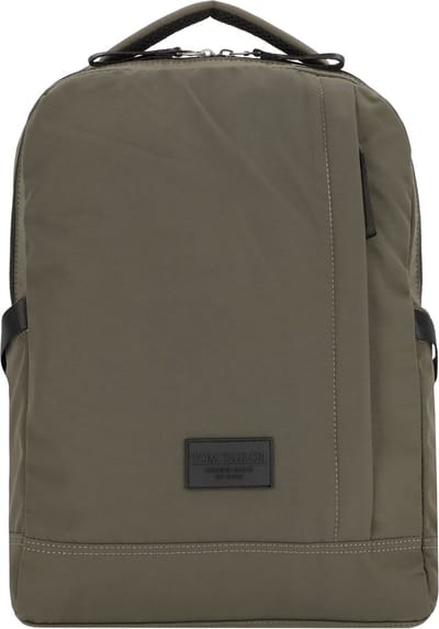 TOM TAILOR Laptop rugzak Rugzak met laptopvak Boston Backpack Khaki Kaki