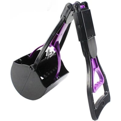 Collecteur d'excréments Pelle pliante Collecteur d'excréments Extérieur Promenade de chien Clip Appareil à selles Outil de nettoyage des excréments Produits pour animaux de compagnie violet