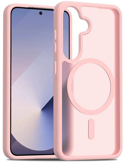 Solidenz Hoesje - Geschikt voor Samsung Galaxy S25 / S24 - FrostMag Backcover geschikt voor MagSafe - Roze