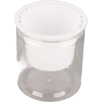 Automatische Waterabsorberende Transparante Pot Creatieve Ronde Kantoor Desktop Groene Plant Hydrocultuur white