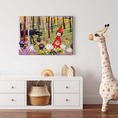 Canvas print DD123104 Riding Hood A.S. Création 0,7 x 0,5 m Groen Kantoor Hal/Gang Keuken Slaapkamer Woonkamer