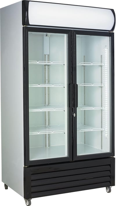 Combisteel Koelkast - 750L - Zwart/Wit - +1°C/+10°C - Geforceerd - Draaideuren - Wielen - 1120x610x1973 mm - Horeca Koelkast