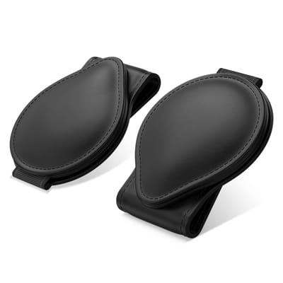 Dailygoody - Zonnebrilhouder - Magnetische brillenhouder - PU-leer - Zwart - Brillenhanger - Accessoires voor auto - Geschikt voor alle automodellen