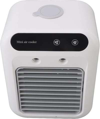 Kleine airco ventilator - Draagbare koeler - Persoonlijke verkoeling - Watergekoelde technologie - 500ml tank - Wit