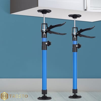TRESTO – Middelgroot model steunstang – 2 Stuks - Verstelbaar 50–115 cm – Afgeschuind 45° – Vlak 360° – Hoog belastbaar – Stevig – Multifunctioneel- Steun