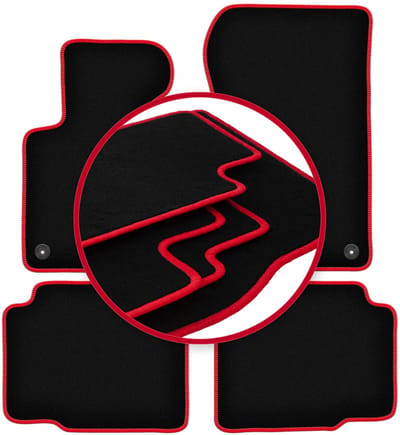 CARLUX-RED automatten voor: BMW 3 E36 compact, coupé, sedan, stationwagen, touring (1991-2000)