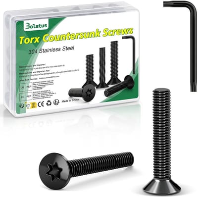 Solidchoice - Set van 20 RVS Torx Schroeven M4 x 20 mm met Sleutel en Opbergdoos