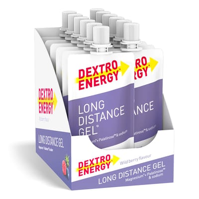 Dextro Energy Long Distance Energy Gel - Wilde Bessen - Sportgel - Energie Gel Hardlopen en Wielrennen - 12 x 50 ml