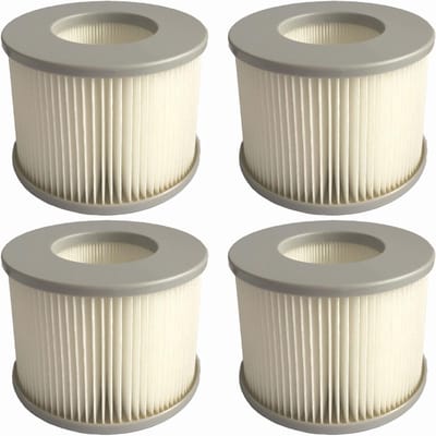 Vervangfilters voor Opblaasbare Zwembaden, 4 Stuks Filterpatronen voor Whirlpool en Spa, Waterfilter voor Hot Tub en Inflatable Spa