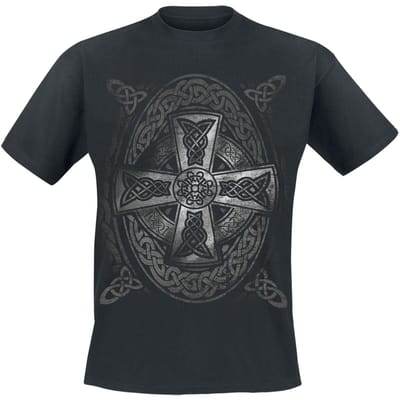 Outer Vision T-shirt - Celtic Cross - S tot 3XL - voor Mannen - zwart