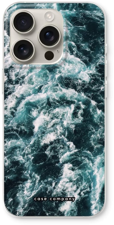 Case Company® - Hoesje geschikt voor iPhone 16 Pro hoesje - Zee golf - Soft Cover Telefoonhoesje - Bescherming aan alle Kanten en Schermrand
