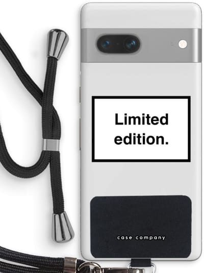 Case Company® - Hoesje met koord geschikt voor Google Pixel 7 hoesje met Koord - Limited edition - Telefoonhoesje met Zwart Koord - Bescherming aan alle Kanten en Over de Schermrand