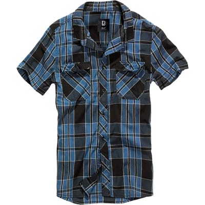 Brandit - Roadstar indigo checked Overhemd - S - Blauw