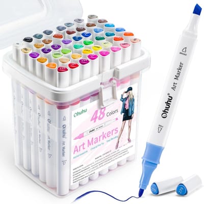 Alcohol Markers - Dubbelzijdige Stiften - Alcohol Inkt - Brede en Fijne Punt - Sneldrogend - Voor Kunstenaars