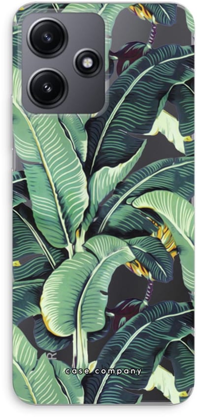 Case Company® - Hoesje geschikt voor Xiaomi Redmi 12 hoesje - Bananenbladeren - Soft Cover Telefoonhoesje - Bescherming aan alle Kanten en Schermrand