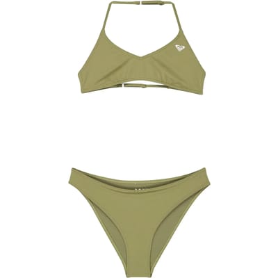 Roxy Solid Active Rg Triangle Bralette Bikini Groen 10 Years Meisje