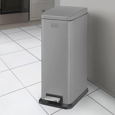 20L-Grijs-Slimline-Pedaalemmer-met-Soft-Close-Deksel-roestvrij-staal-56cm-x-22cm-x-36cm-Hoge-Kwaliteit-Kantoor-Toebehoren pedaalemmer 50 liter