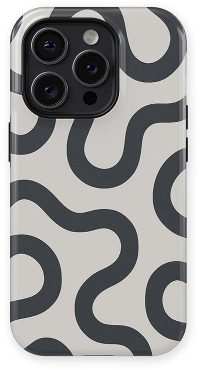 DripCase Motion Flow Tough Hoesje geschikt voor iPhone 14 Pro | Backcover met Mag | Trendy Design | Valbescherming | Graphite Glide