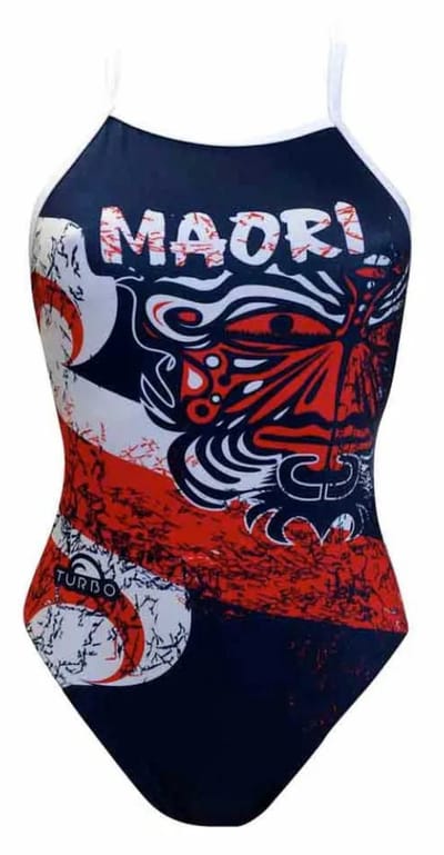 Turbo Maori Flag Zwemkleding Rood,Blauw M Vrouw