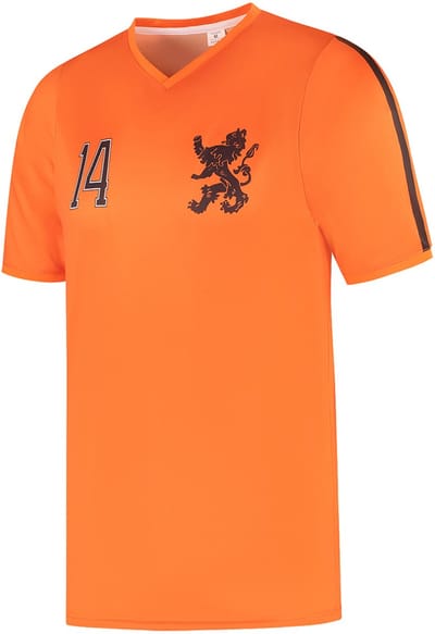 Nederlands Elftal Voetbalshirt - Nummer 14 - WK 1974 - Voetbalshirts Kinderen - Jongens en Meisjes - Sportshirts - Volwassenen - Heren en Dames - Maat 116