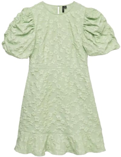 Vero Moda Jurk Vmfia Ss O-neck Short Dress Exp 10356464 Pastel Green Dames Maat - XS