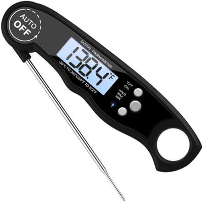 Digitale Kookthermometer - Kernthermometer - Suikerthermometer - Keukenthermometer - Met Lcd-Scherm Met Achtergrondverlichting - Direct Afleesbare Voedselthermometer - Zwart