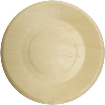 Vegaoo - 4 kleine houten bordjes 19 cm ecologisch