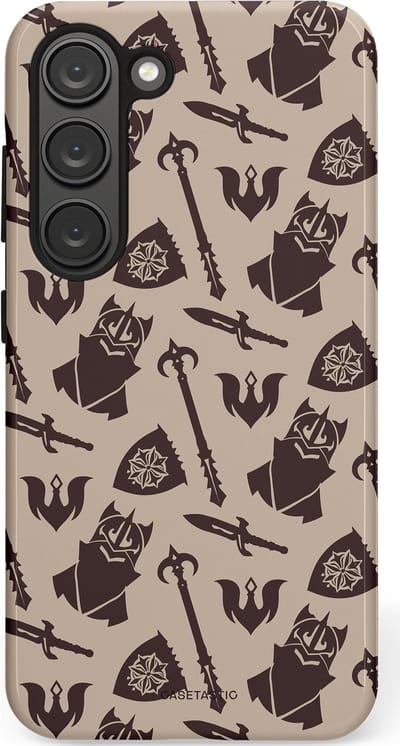 Casetastic Hoesje Geschikt voor Samsung S23 - Stijlvolle Beschermende Duo-layer Case - Eeuwige paladin