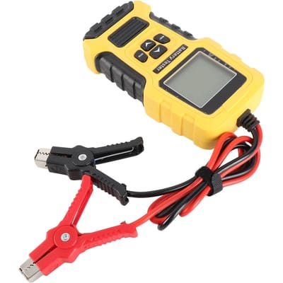 Testeur de batterie Portable Haute Précision de Détection 12V 24V Appareil de Test de Batterie pour Moto Voiture jaune