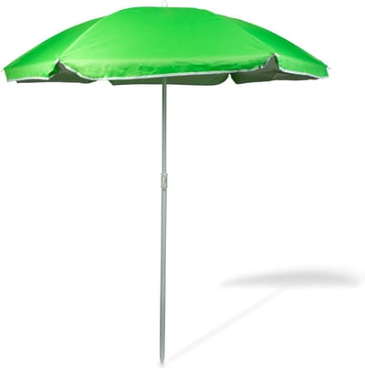 Strandparasol 135 cm - Parasol Met UV Bescherming UPF 40 - Lichtgewicht Strandparasol Met Kantelbaar Frame - Makkelijk Mee Te Nemen - Groen