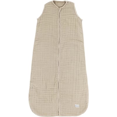 Meyco Baby Uni baby zomerslaapzak - pre-washed hydrofiel - sand - 70cm - 0.5 TOG