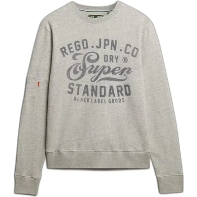 Superdry Industrial Sweatshirt met Relaxte Pasvorm Dark Grey Grootte: S