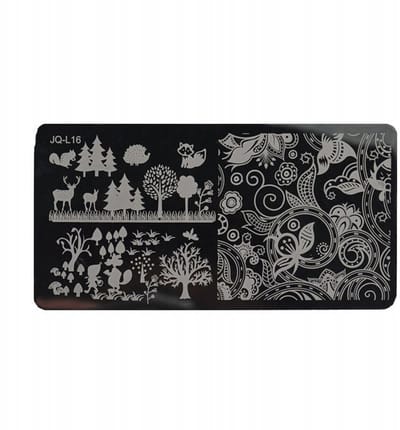 Born Pretty JQ-L16 Serie - Ponsplaat voor Nagelontwerp - 12x6 cm - Herbruikbaar