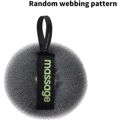 Boules d'éponge de bain, brosse de nettoyage, bouffante de douche, nettoyant pour le corps, épurateurs exfoliants, boule de bain, brosse de Massage 3d, fournitures de salle de bain grise