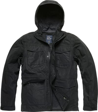 Vintage Industries Outdoorjas Levin Jacket Black