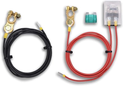 Accukabel set - Stroomkabel - Zonne-energie installatie - Met zekeringhouder - 10 mm² - Zwart rood