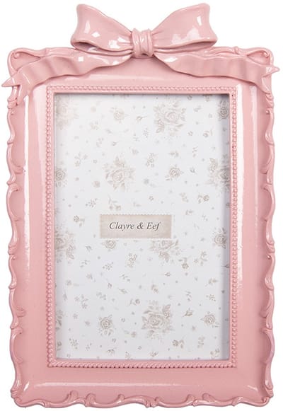Clayre & Eef Fotolijst 10x15 cm Roze Kunststof