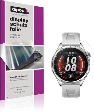 dipos – 6x Beschermfolie geschikt voor Honor Watch 6 Plus | Krasbestendige & heldere Screenprotector Ultra-Thin