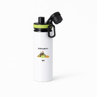 Hacebo® - Later word ik rijk waterfles met draaidop groen - Geld - Geld verdieners - Miljonair - cash - water fles - 850ML