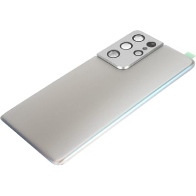 Remplacement de la coque arrière du téléphone avec cadre de caméra préinstallé et ruban adhésif pour Galaxy argenté