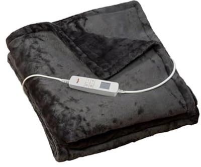 Elektrische warmtedeken 180 x 130 cm met LCD-display, 10 temperatuurniveaus en timer