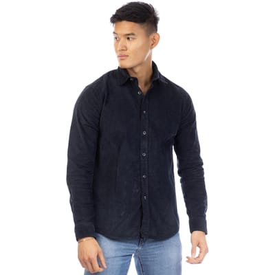 Peter Werth Heren Corduroy Regular Overhemd (Marine)